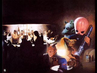 Alien people gun dark room - war free wallpaper
