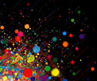 Black background multicolored circles light - circle free wallpaper