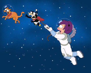 Cartoon character flying cat dog - felixkelly free wallpaper