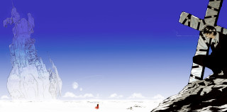 Man rock cross castle sky - a rock free wallpaper