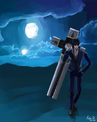 Man suit giant cross full - in the sky free wallpaper