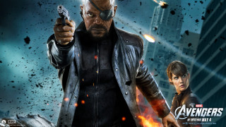 Man gun city woman pointing - imax free wallpaper
