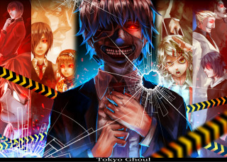 Anime group man phone woman - a group of anime characters free wallpaper
