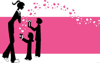 Woman child candle man box - their hand and a man holding free wallpaper