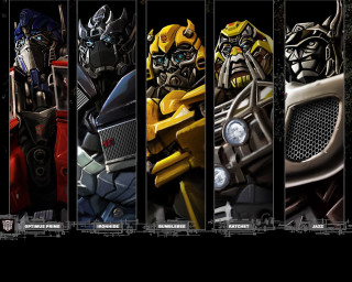 Robots faces colors sizes series - a series free wallpaper