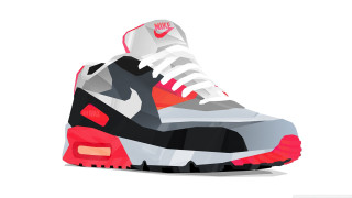 Sneakers red white accents soles - a pair of sneakers free wallpaper