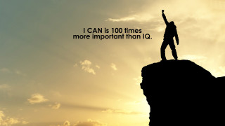 Cliff top person sky background - incoherent free wallpaper