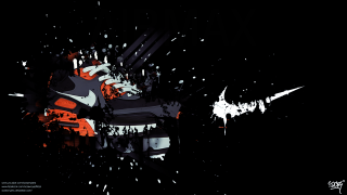 Sneakers orange black spray paint - a pair of sneakers free wallpaper