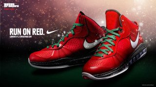 Red shoes green laces nike - rim free wallpaper
