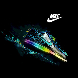 Nike sneakers colorful design sole - holography free wallpaper