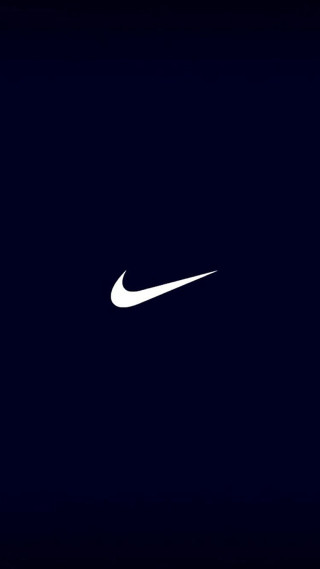 White nike logo dark blue - vector curve free wallpaper
