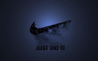 Nike justdoit black ink blue 2 - black ink free wallpaper