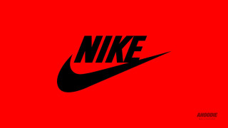 Red nike logo black nike - a silk screen free wallpaper