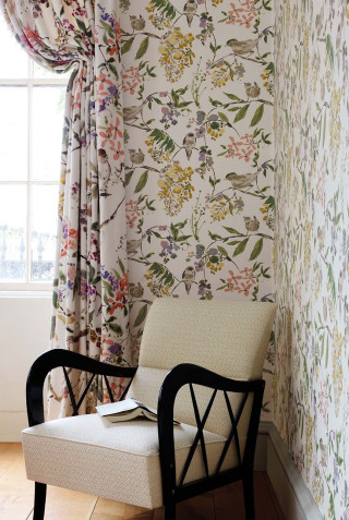 Chair window wall flowered wallpaper - feature free wallpaper
