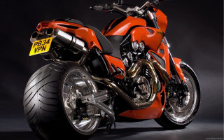 Red motorcycle dark room yellow - hard surface free wallpaper