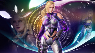 Futuristic women suits gun standing - another woman free wallpaper
