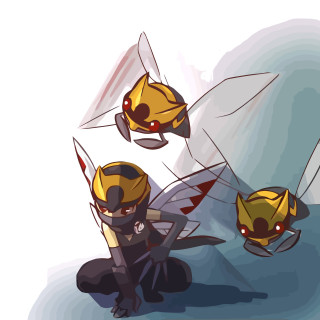 Person sitting kite air bees - concept art free wallpaper