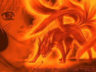 Girl dragon fire demon fox - baiōken eishun free wallpaper for desktop