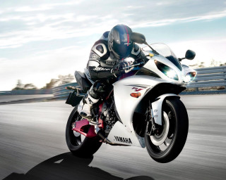 Motorcycle rider track sky clouds - a person riding free wallpaper