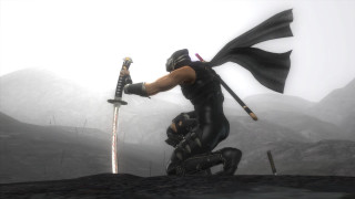 Man black outfit sword flag - a black outfit holding free wallpaper