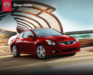 Red car driving street building - a.d.m. cooper free wallpaper