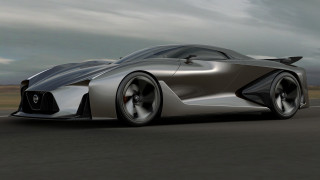 Silver sports car cloudy road - a few car free wallpaper
