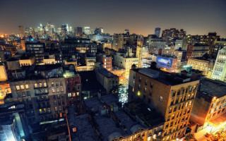 Cityscape night lights tokyo skyscraper - ashcan school free wallpaper