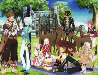 Anime characters park castle blanket - ayo free wallpaper