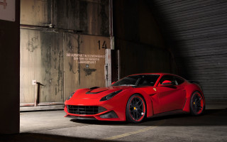Red sports car garage doors - bernardo cavallino free wallpaper