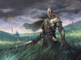 Knight field sword bird flying - clint cearley free wallpaper