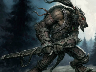 Demonic creature sword demon back 5 - chris rahn free wallpaper