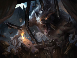 Demonic creature glowing eyes demon 2 - a demon like body free wallpaper