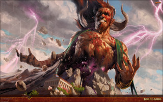 Man horned head sword lightning - altermodern free wallpaper