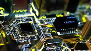 Computer board microprocessor cybernetics cityscape - cybernetic free wallpaper