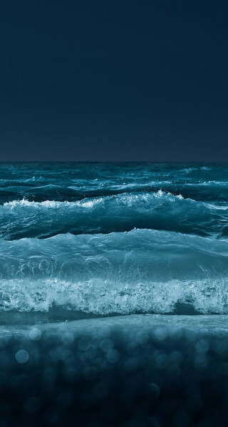 Beach surfboard fullmoon ocean scenery - the beach free wallpaper
