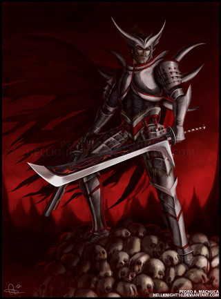Knight sword skulls red black - a knight free wallpaper