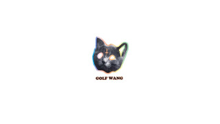 Black cat red yellow tag - a black cat free wallpaper