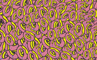 Yellow pink pattern group large - digital art free wallpaper