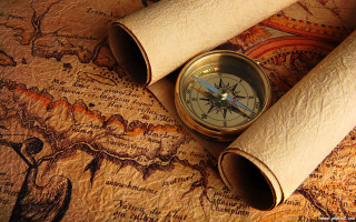 Compass scroll world map background - a compass free wallpaper