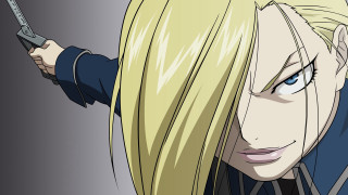 Blonde woman holding knife serious - armin hansen free wallpaper