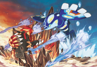 Cat chasing pokemon battle giant - baiōken eishun free wallpaper for desktop