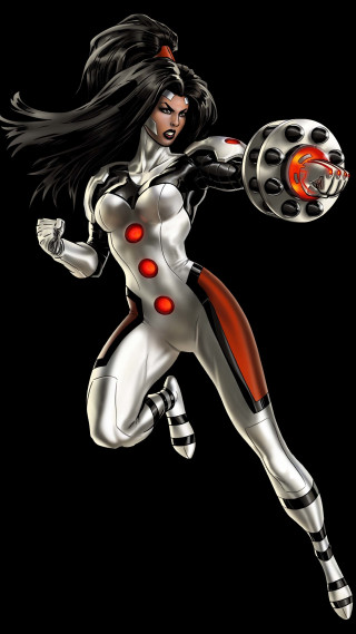 Woman red white suit light - panfuturism free wallpaper