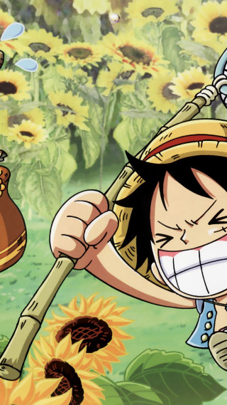 Cartoon character baseball bat sunflowers - les nabis free wallpaper