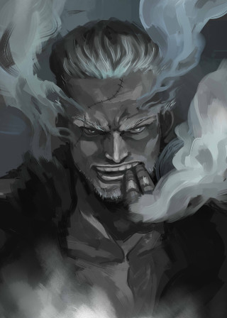 Man beard smoke hands face - smoke free wallpaper
