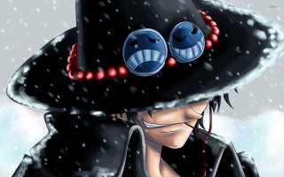 Man hat eyes nose ring - his head in free wallpaper