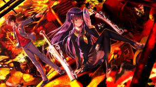 Anime couple fire background flames - flame free wallpaper