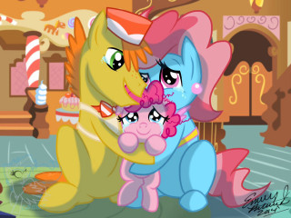 Little ponies street corner candy - candy cane free wallpaper