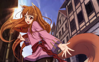 Wolf girl pink shirt city - a pink shirt free wallpaper