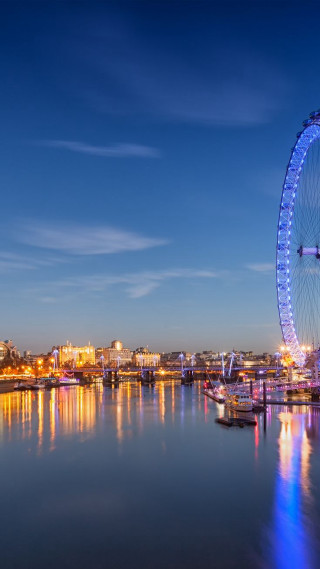 Ferris wheel night city river 9 - christopher wren free wallpaper