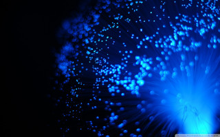 Blue flower bubbles petals black 2 - beeple free wallpaper